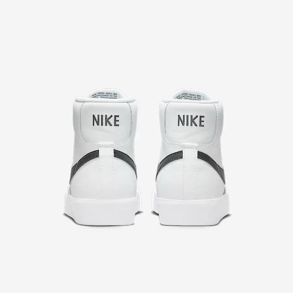 Nike Blazer Mid White and Black Sneakers - Picture 3 of 8